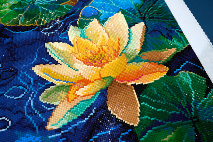 Diamond Painting Small Fish Big Pond 25.6" x 36.2" (65cm x 91.8cm) / Square with 66 Colors including 3 ABs and 3 Fairy Dust Diamonds / 96,309