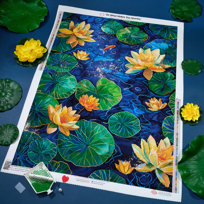 Diamond Painting Small Fish Big Pond 25.6" x 36.2" (65cm x 91.8cm) / Square with 66 Colors including 3 ABs and 3 Fairy Dust Diamonds / 96,309