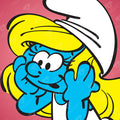 Diamond Painting Smurfette 9" x 9" (23cm x 23cm) / Round with 6 Colors including 1 Glow In The Dark Diamond and 1 Fairy Dust Diamond / 6,724