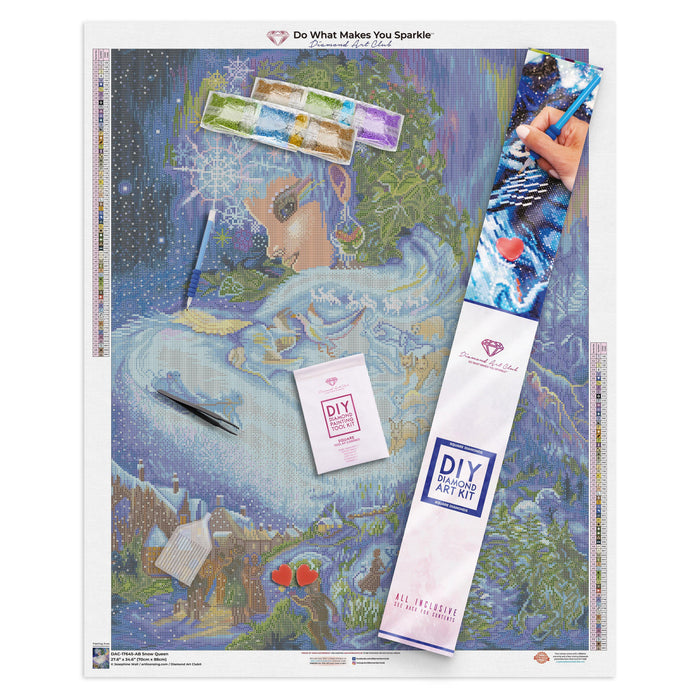 Diamond Painting Snow Queen 27.6" x 34.6″ (70cm x 88cm) / Square with 67 Colors including 4 ABs