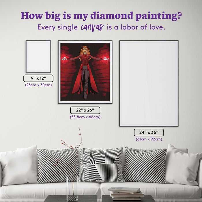 Diamond Painting So Much Power 22" x 26" (55.8cm x 66cm) / Square with 21 Colors including 1 ABs and 1 Glow in the Dark Diamonds / 59,360