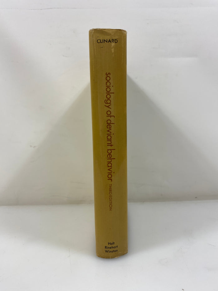 Sociology of Deviant Behavior 3rd Ed. Clinard 1968 HCDJ