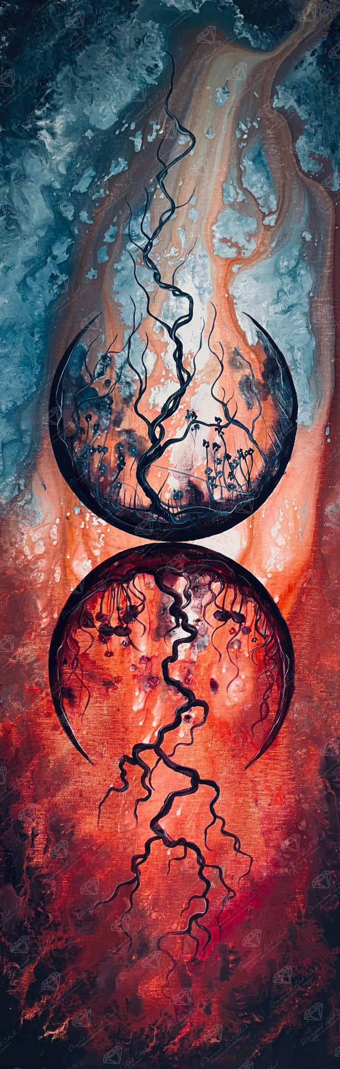 Diamond Painting Soul Duality 17" x 53" (42.8cm x 134.4cm) / Square with 72 Colors including 4 ABs and 1 Frosted Diamond and 1 Fairy Dust Diamond / 92,880