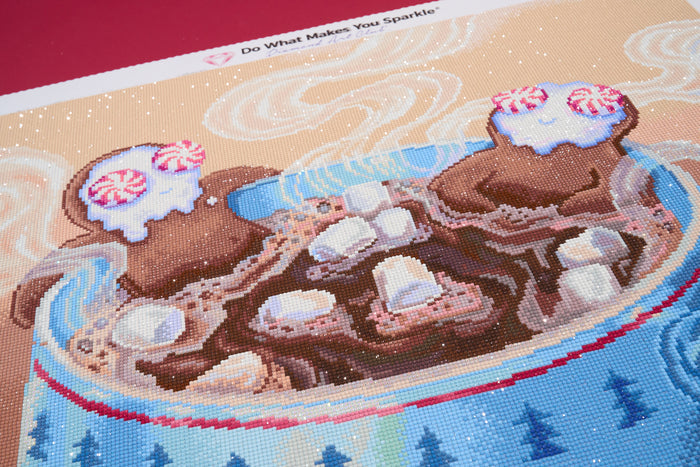 Diamond Painting Spa Day 27" x 20" (68.8cm x 50.6cm) / Round with 52 Colors including 2 ABs and 3 Fairy Dust Diamonds / 46,000