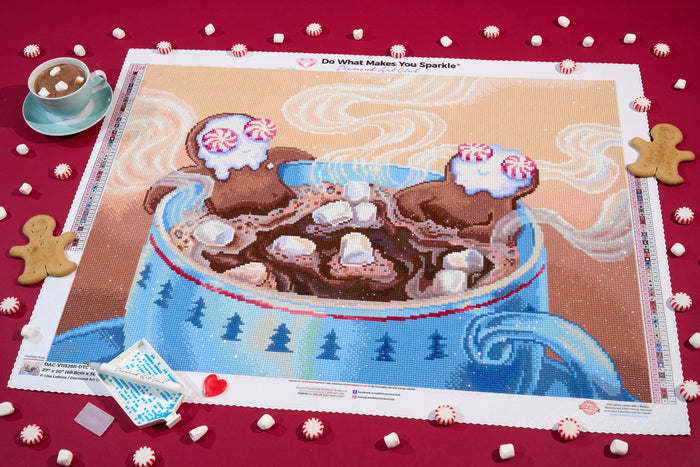 Diamond Painting Spa Day 27" x 20" (68.8cm x 50.6cm) / Round with 52 Colors including 2 ABs and 3 Fairy Dust Diamonds / 46,000