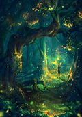 Diamond Painting Spark of Fireflies 25.6" x 36.6" (65cm x 92.8cm) / Square with 43 Colors Including 2 ABs and 3 Fairy Dust Diamonds / 97,353