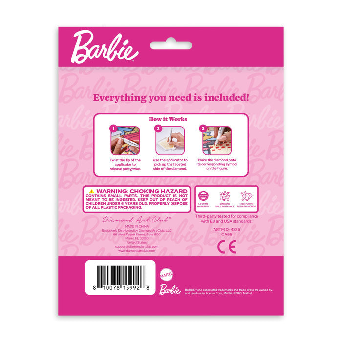 Diamond Painting Sparkle Pals™ - 1959 1st Barbie™ 5.7" x 5" (14.6cm x 12.7cm) / Round with 9 Colors Including 1 AB and 1 Electro Diamond and 1 Fairy Dust Diamond / 965
