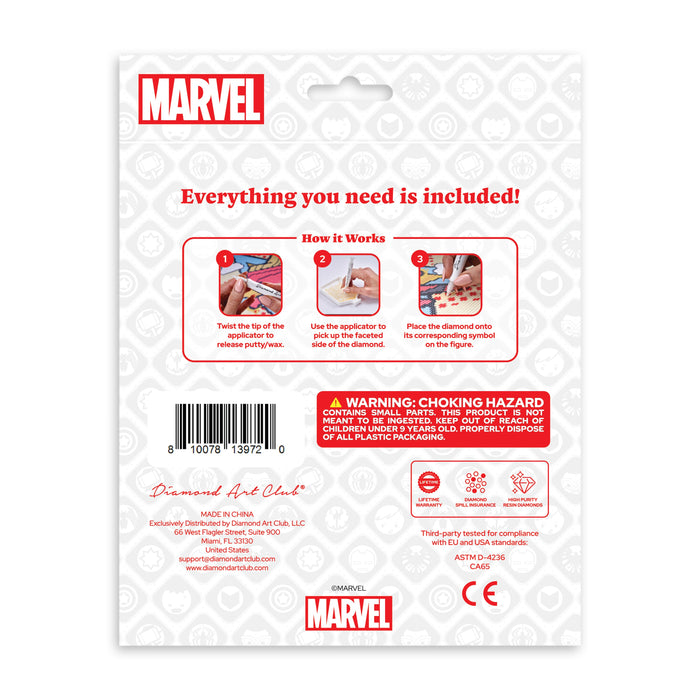 Diamond Painting Sparkle Pals™ - Black Panther™ 5.6" x 3.6" (14.3cm x 9.2cm) / Round with 3 Color Including 1 AB and 1 Fairy Dust Diamond / 691