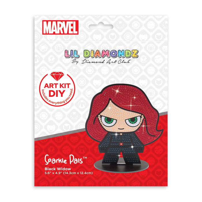 Diamond Painting Sparkle Pals™ - Black Widow™ 5.6" x 4.9" (14.3cm x 12.4cm) / Round with 7 Colors Including 1 AB and 3 Fairy Dust Diamonds / 874