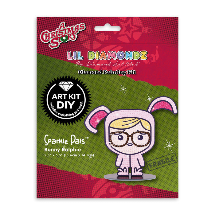 Diamond Painting Sparkle Pals™ - Bunny Ralphie 5.3" x 5.5" (13.6cm x 14.1cm) / Round with 6 Colors including 3 Fairy Dust Diamonds / 545