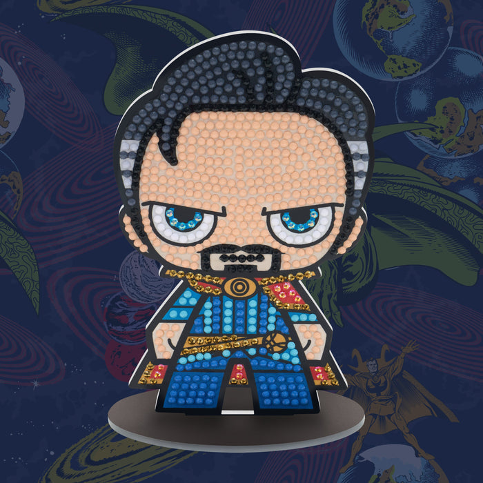 Diamond Painting Sparkle Pals™ - Dr. Strange™ 5.6" x 3.4" (14.3cm x 8.7 cm) / Round with 10 Colors Including 2 ABs and 1 Electro Diamond and 2 Fairy Dust Diamonds / 689