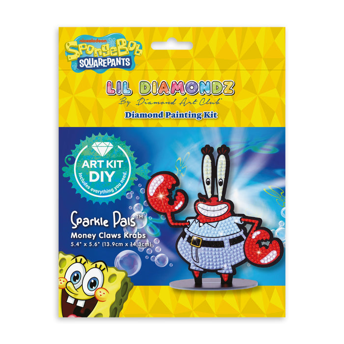 Diamond Painting Sparkle Pals™ - Money Claws Krabs 5.4" x 5.6" (13.9cm x 14.3cm) / Round with 7 Colors / 424