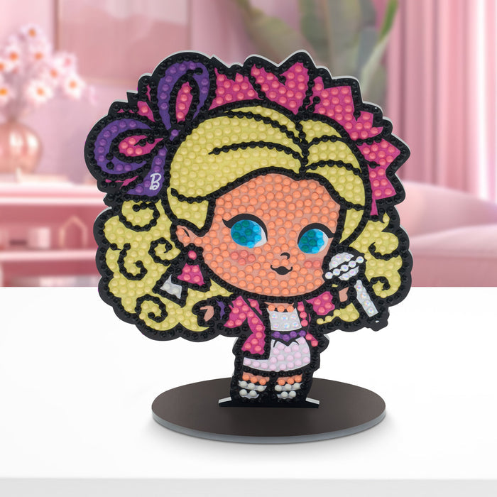 Diamond Painting Sparkle Pals™ - Rocker Barbie™ 5.7" x 4.7" (14.5cm x 12.0cm) / Round with 11 Colors Including 1 AB and 2 Fairy Dust Diamonds / 1,014
