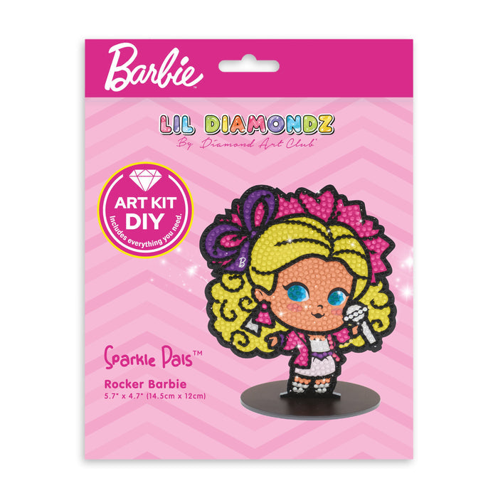 Diamond Painting Sparkle Pals™ - Rocker Barbie™ 5.7" x 4.7" (14.5cm x 12.0cm) / Round with 11 Colors Including 1 AB and 2 Fairy Dust Diamonds / 1,014
