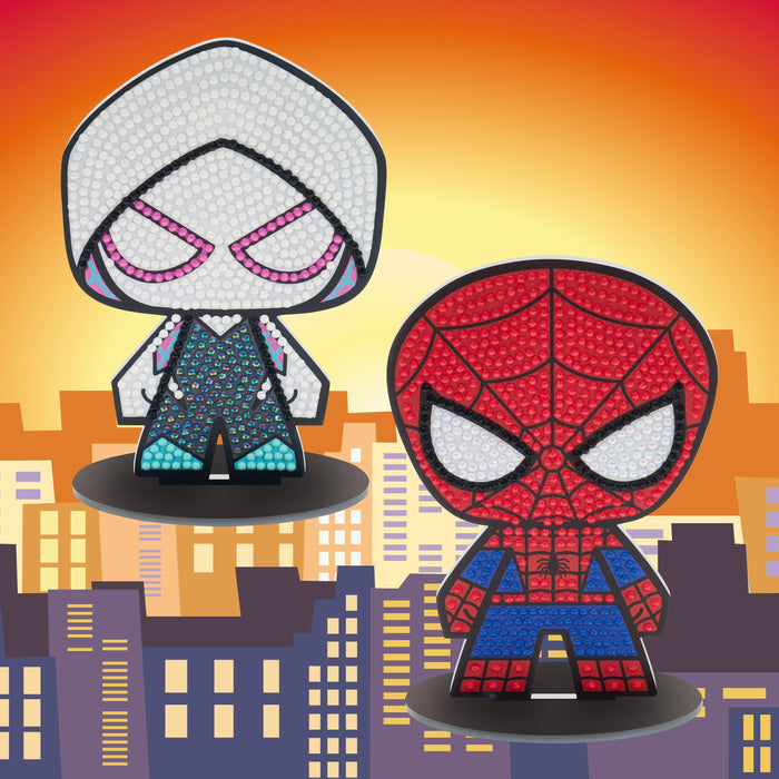 Diamond Painting Sparkle Pals™ - Spider-Man™ 5.6" x 3.7" (14.3cm x 9.4cm) / Round with 4 Colors Including 1 AB and 1 Fairy Dust Diamond / 642