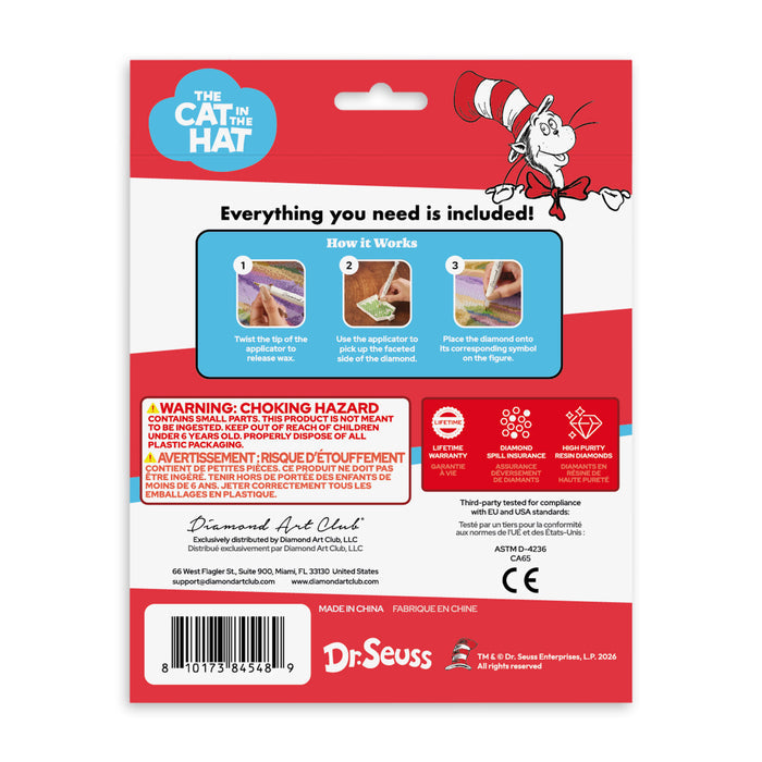 Diamond Painting Sparkle Pals™ - Thing 1 & Thing 2 4.7" x 5.5" (12.1cm x 14.1cm) / Round with 3 Colors including 1 AB and 1 Fairy Dust Diamond / 608