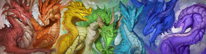Diamond Painting Spectrum of Dragons 76" x 20" (192.9cm x 50.8cm) / Square With 111 Colors Including 5 ABs and 10 Fairy Dust Diamonds / 158,100