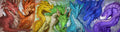 Diamond Painting Spectrum of Dragons 76" x 20" (192.9cm x 50.8cm) / Square With 111 Colors Including 5 ABs and 10 Fairy Dust Diamonds / 158,100