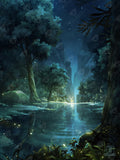 Diamond Painting Spirit of the Forest 25.6" x 34.3" (65cm x 86.9cm) / Square with 43 Colors including 2 ABs and 2 Fairy Dust Diamonds / 91,089