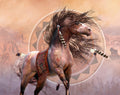 Diamond Painting Spirit Warrior 34.7" x 27.6" (87.9cm x 69.9cm) / Square with 74 Colors including 1 AB and 4 Fairy Dust Diamonds / 99,193