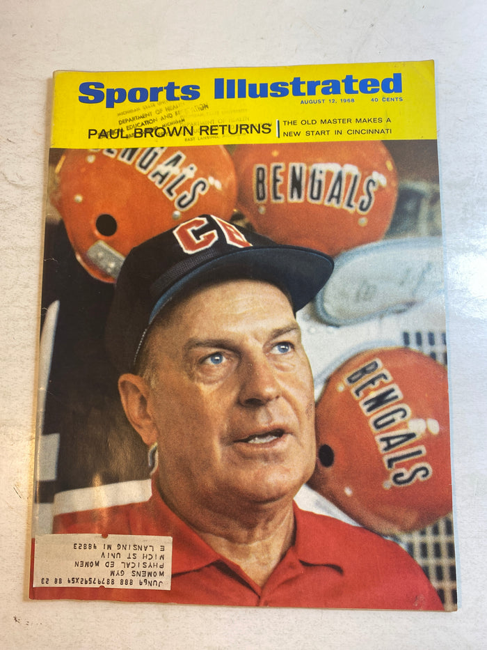 Sports Illustrated August 12 1968 Paul Brown Cincinnati Bengals