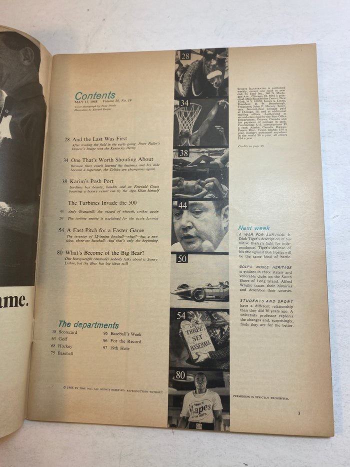 Sports Illustrated May 13 1968 Indianapolis 500 Racing