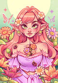 Diamond Painting Spring Elf 22" x 31" (55.6cm x 78.7cm) / Round With 72 Colors Including 2 ABs and 1 Iridescent Diamond and 5 Fairy Dust Diamonds / 57,772