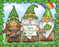 Diamond Painting St. Patrick's Day Gnomes 28" x 22" (71cm x 56cm) / Round with 55 Colors including 5 ABs / 49,949