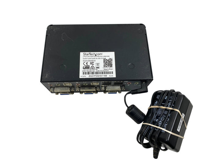 StarTech.com SV231DDVDUA 2-Port Dual DVI USB KVM Switch with Audio & USB 2.0 Hub