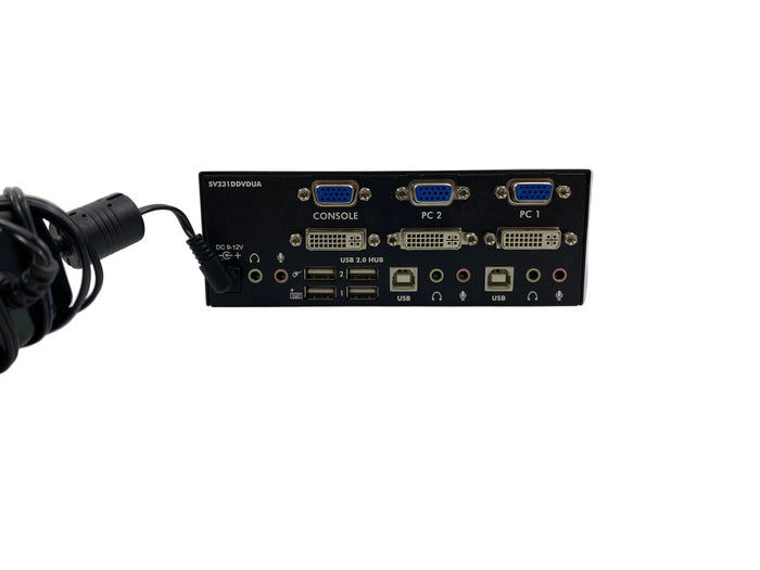 StarTech.com SV231DDVDUA 2-Port Dual DVI USB KVM Switch with Audio & USB 2.0 Hub