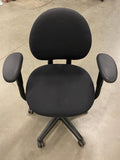 Steelcase Black Cushioned Adjustable Office Chair
