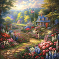 Diamond Painting Summer in the Country 27.6" x 27.6" (69.9cm x 69.9cm) / Square with 94 Colors including 3 ABs and 4 Fairy Dust Diamonds / 78,961