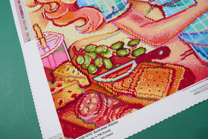 Diamond Painting Summer Picnic 22" x 31" (55.6cm x 78.7cm) / Round With 80 Colors Including 2 ABs and 5 Fairy Dust Diamonds / 57,772