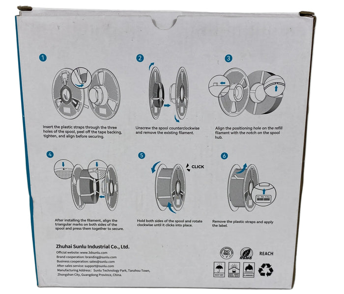 Sunlu Black 3D Printing Filament Spool *New*