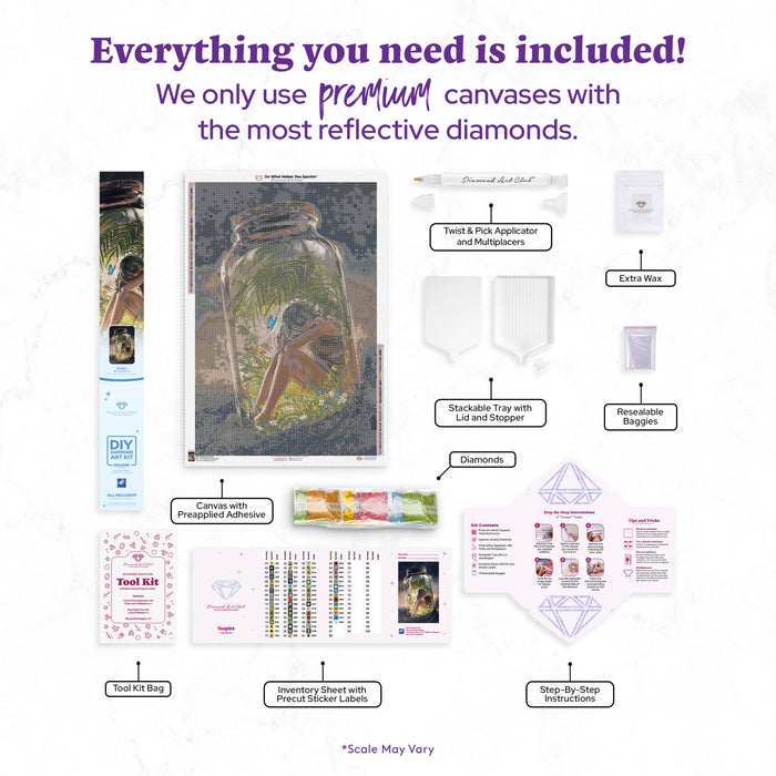 Diamond Painting Suspire 27.6" x 41.3" (69.9cm x 104.8cm) / Square with 65 Colors including 2 ABs and 2 Iridescent Diamonds and 4 Fairy Dust Diamonds / 118,301