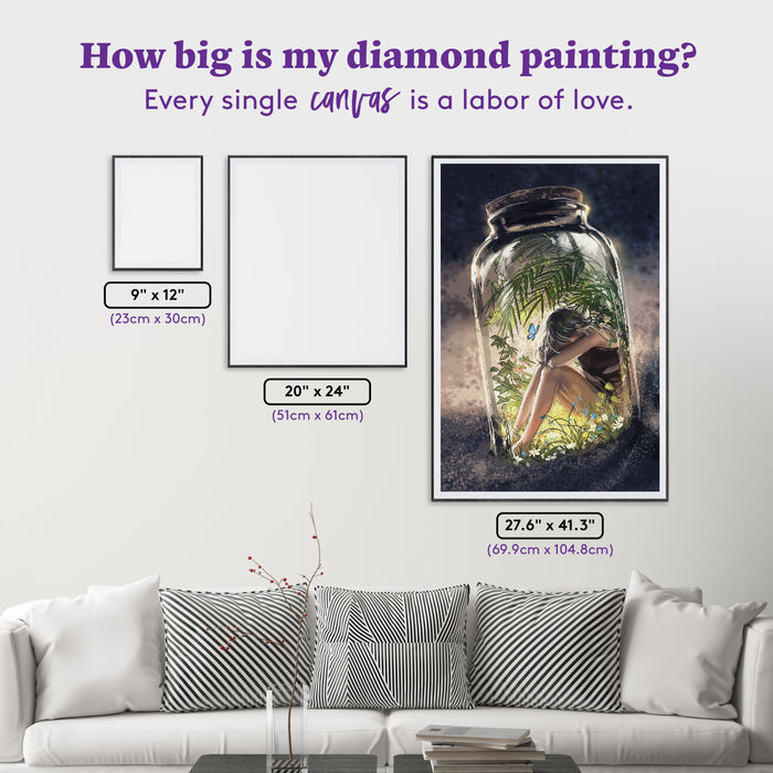 Diamond Painting Suspire 27.6" x 41.3" (69.9cm x 104.8cm) / Square with 65 Colors including 2 ABs and 2 Iridescent Diamonds and 4 Fairy Dust Diamonds / 118,301