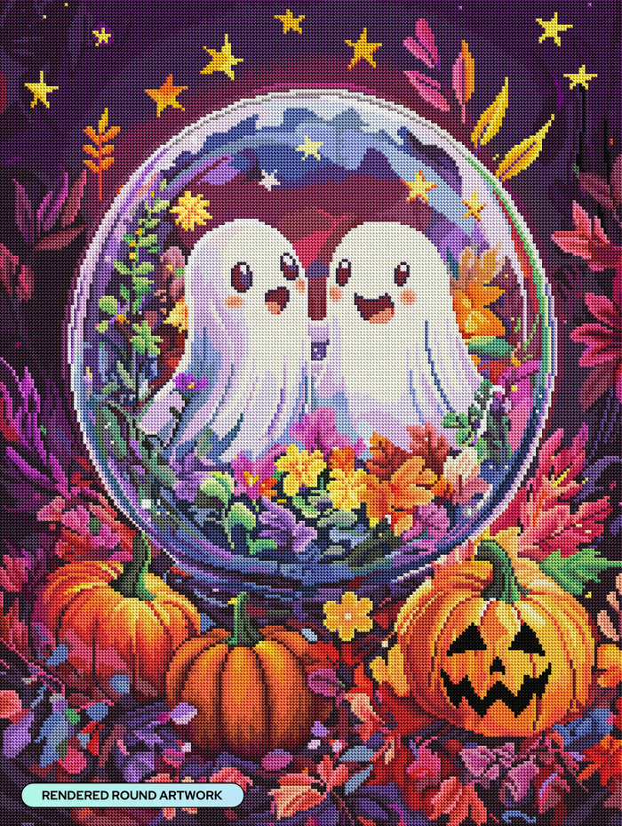 Diamond Painting Sweet Seance 22" x 29" (55.6cm x 73.7cm) / Round with 55 Colors including 4 ABs and 4 Fairy Dust Diamonds / 54,136
