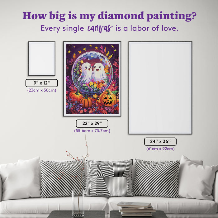 Diamond Painting Sweet Seance 22" x 29" (55.6cm x 73.7cm) / Round with 55 Colors including 4 ABs and 4 Fairy Dust Diamonds / 54,136