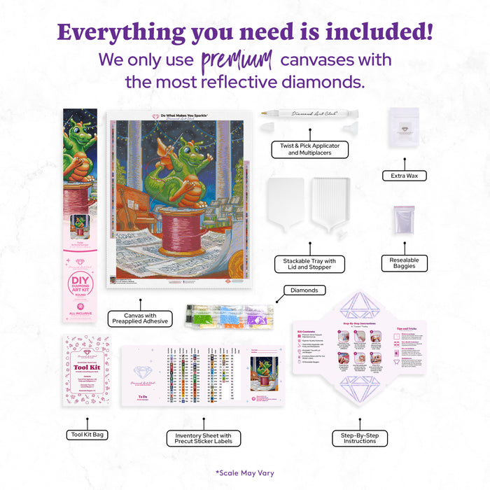 Diamond Painting Ta Da 22" x 27" (55.6cm x 68.8cm) / Round with 78 Colors including 2 ABs and 3 Fairy Dust Diamonds / 50,500