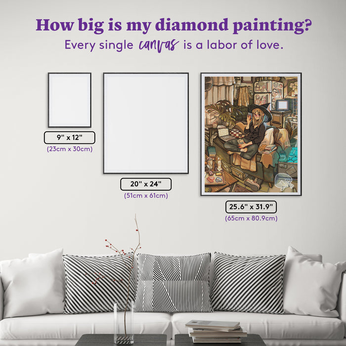 Diamond Painting Tarots 25.6" x 31.9" (65cm x 80.9cm) / Square With 61 Colors Including 2 ABs and 4 Fairy Dust Diamonds / 84,825