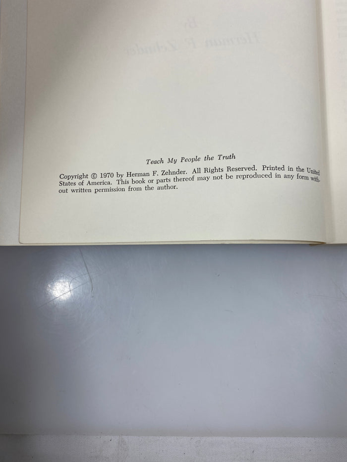 Teach My People the Truth Story of Frankenmuth by Zehnder 1970 SC