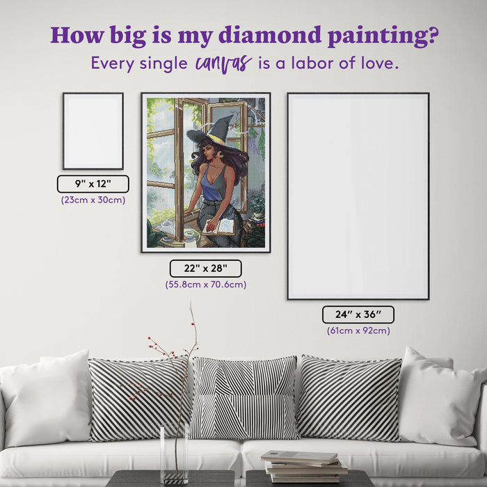 Diamond Painting Teatime Spell 22" x 28" (55.8cm x 70.6cm) / Round with 65 Colors including 3 ABs / 50,148