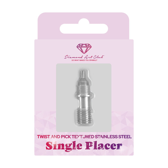 Diamond Painting Textured Stainless Steel Single Placer Tip for Twist and Pick Premium Pens