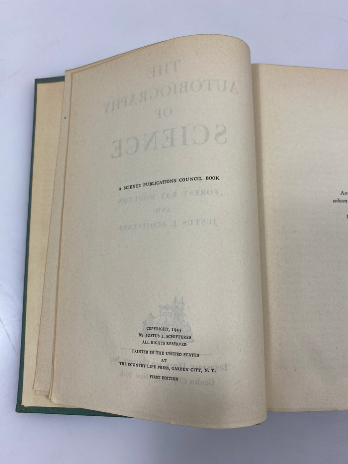 The Autobiography of Science by Moulon/Schifferes 1945 1st ed. HC