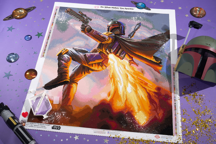 Diamond Painting The Bounty Hunter 25.6" x 28.7" (65cm x 72.9cm) / Square with 57 Colors including 2 ABs and 3 Fairy Dust Diamonds / 76,473