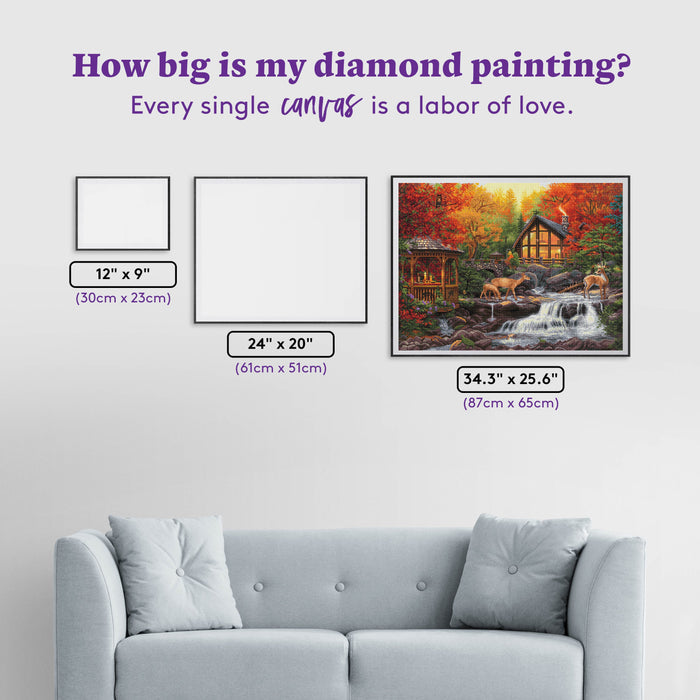 Diamond Painting The Colors of Life 34.3" x 25.6" (87cm x 65cm) / Square With 59 Colors Including 4 ABs and 1 Fairy Dust Diamonds / 91,089