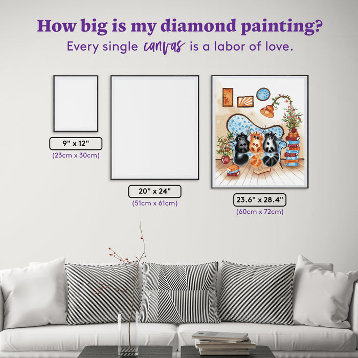 Diamond Painting The Cozy Crew 23.6" x 28.4" (60cm x 72cm) / Square With 54 Colors Including 2 ABs and 4 Fairy Dust Diamonds / 69,649