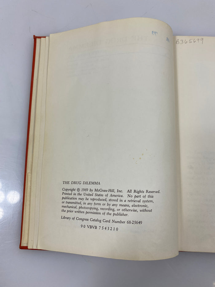The Drug Dilemma by Sidney Cohen Ex-Library 1969 HC