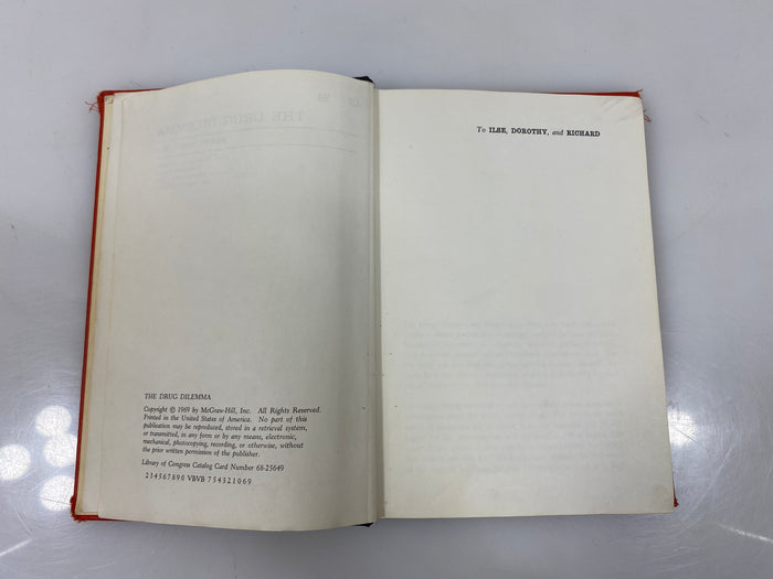 The Drug Dilemma by Sidney Cohen Reenforced Ex-Library 1969 HC