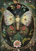 Diamond Painting The Enchanted Moth 25.6" x 35.8" (65cm x 90.8cm) / Square with 92 Colors including 1 AB and 4 Fairy Dust Diamonds / 95,265